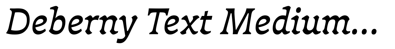 Deberny Text Medium Italic
